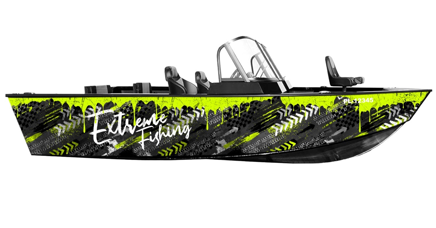 Okleiny na łodzie Folia na łódkę Extreme Fishing